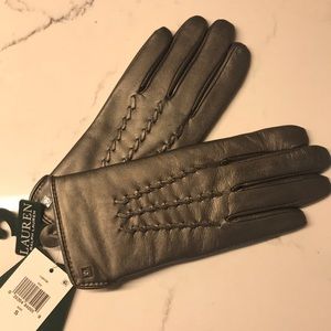 NWT Ralph Lauren Small Gloves - Silver